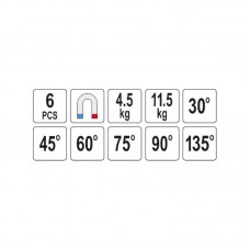 YT-08679 YATO Set 6 magneti pentru sudura..